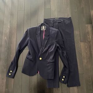Navy Blue Juicy Couture Blazer and Pants Set